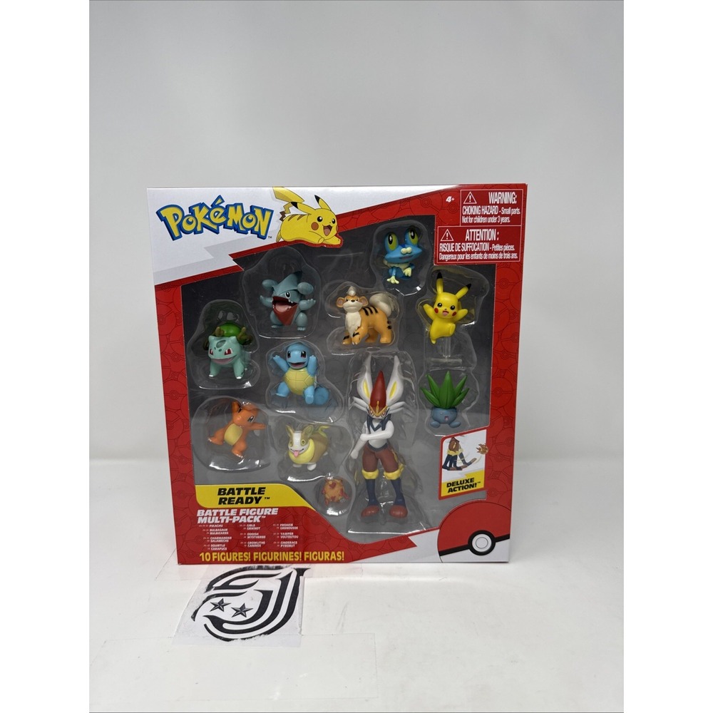 Pokemon Battle Ready Multi Pack 10 Battle Figures - NEW Pikachu Bulbasaur Char